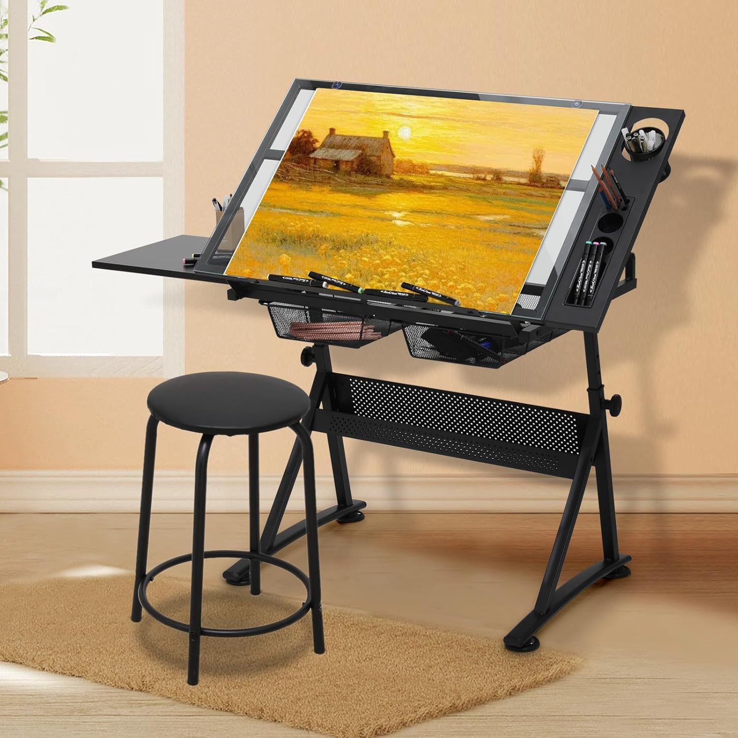 Drafting Table with Height Adj - Art & Craft Qatar avis et prix