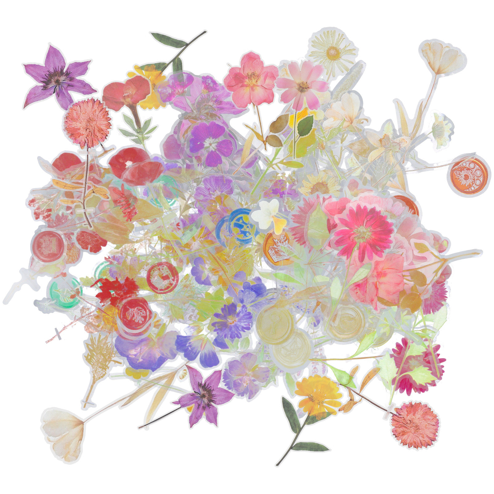 6 Packs Dried Flower Stickers  - Art Craft Journals avis et prix