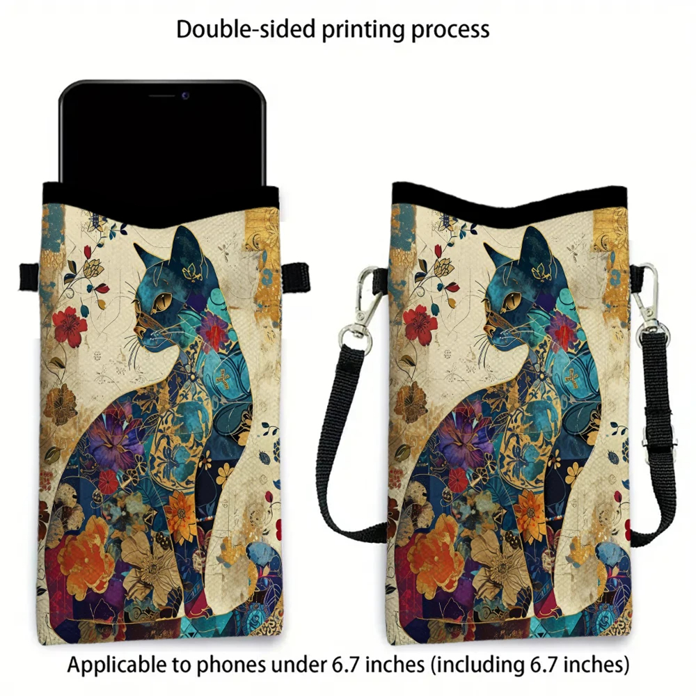 Floral Cat Pattern Crossbody B - Art Craft Bag avis et prix