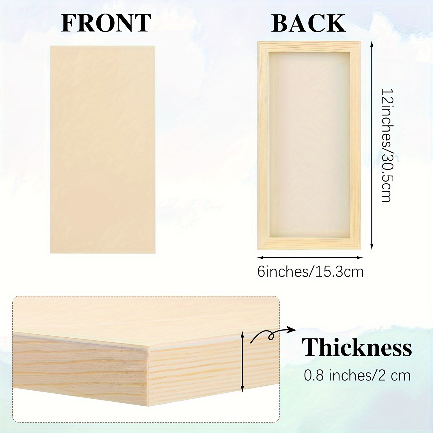 Unfinished Wooden Boards Measu - Art Craft Gallery avis et prix