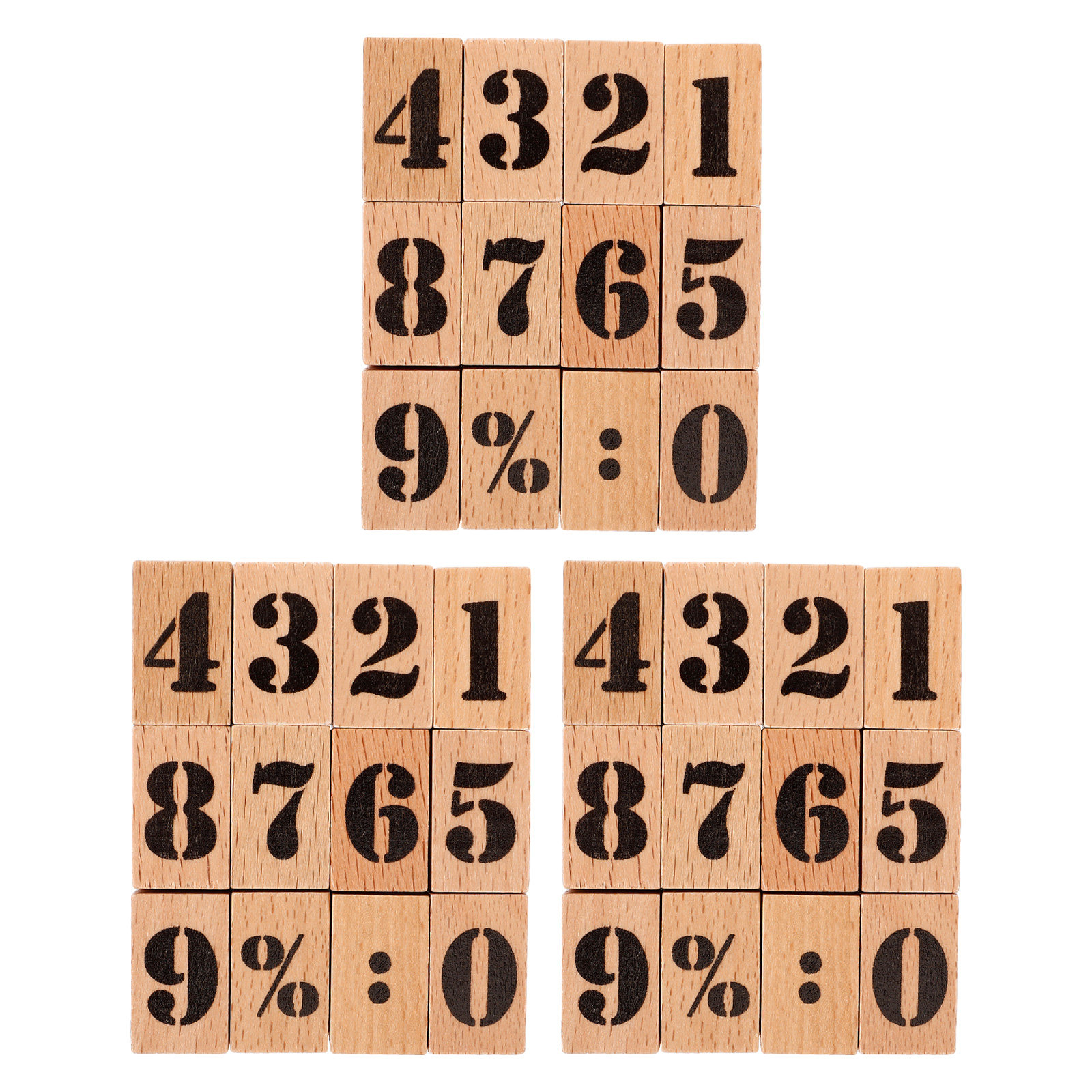 36Pcs Mini Wooden Number Stamp - Art Craft Journals avis et prix