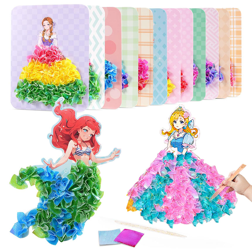 3-12pcs Sticker Cards Fabric A - Art Craft Kits For Kids avis et prix