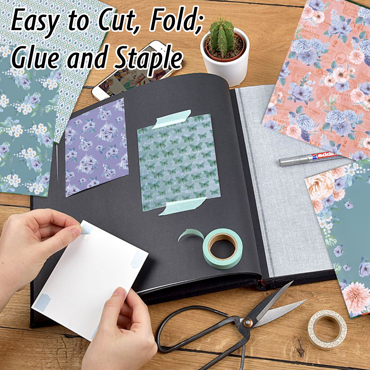 24 Sheets Colored Floral Patte - Art Craft Journals avis et prix